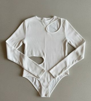 Body blanco manga larga talla S