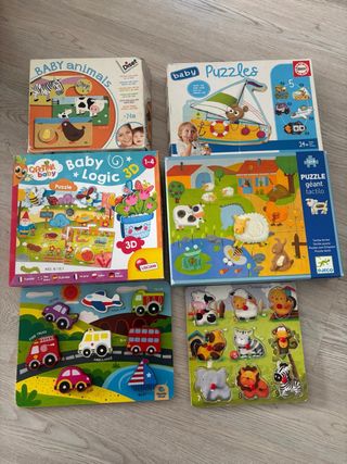 Lote Puzzles Infantiles 0-3 Años