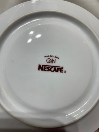 2 Tazas y Platos Nescafé Porcelana