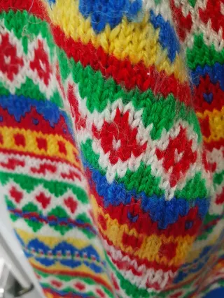 Chaqueta de punto con cenefas