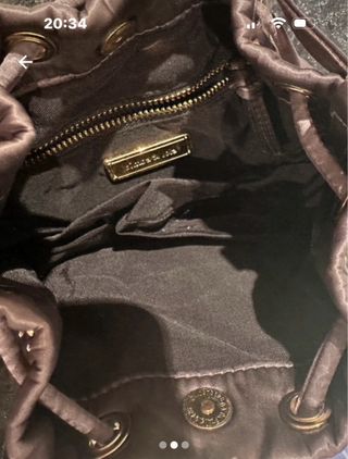 Bolso Bimba y Lola raso gris con bolitas doradas