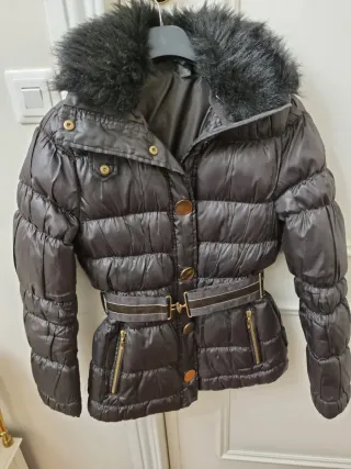 Anorak plumífero marrón mujer Talla S