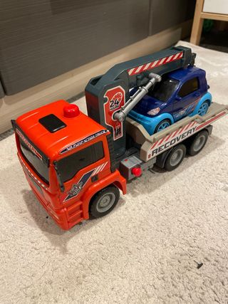 Camión grúa hidraulica de juguete