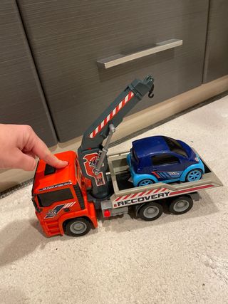 Camión grúa hidraulica de juguete