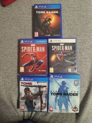 Lote Tomb Raider PS4 (PlayStation 4) + spiderman