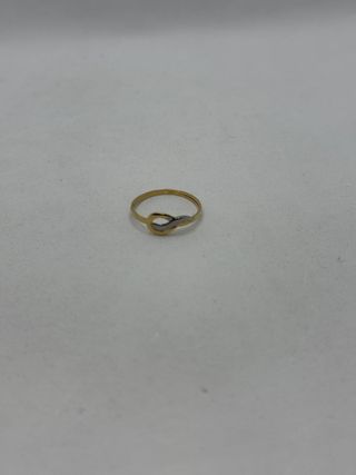 Anillo de oro combinado de 18k, 0.84 g, T-11.