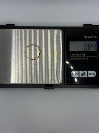 Anillo de oro combinado de 18k, 0.84 g, T-11.