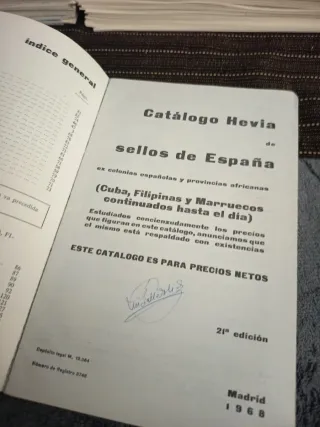 Catálogo Sellos Hevia España 1967-68
