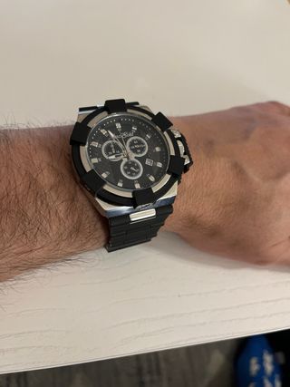 Reloj Marc Ecko Hombre Negro y Plateado
