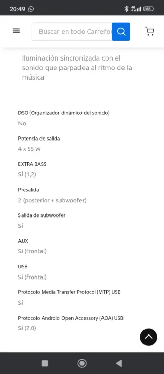 Radio Sony DSX-A410BT Bluetooth