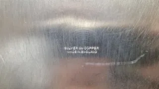 2 Candelabros vintage de plata y cobre