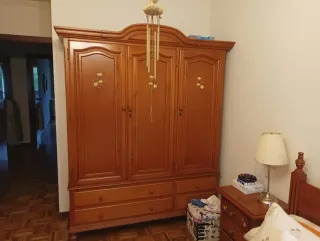 Dormitorio completo: Cama 105cm, armario, cómoda