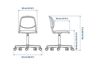 Silla de escritorio rosa y blanca
