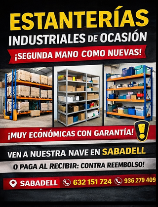 Estantería industrial azul metálica