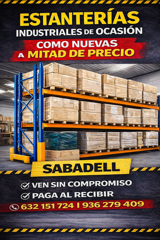 Estantería industrial azul metálica