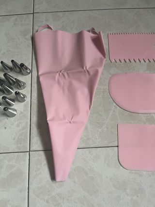 Set Utensili Pasticceria Rosa e Argento