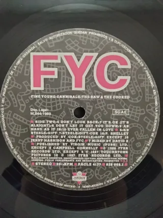 Vinilo LP Fine Young Cannibals FYC