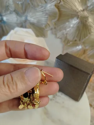 Pendientes Vintage Oro 18k y Esmeraldas