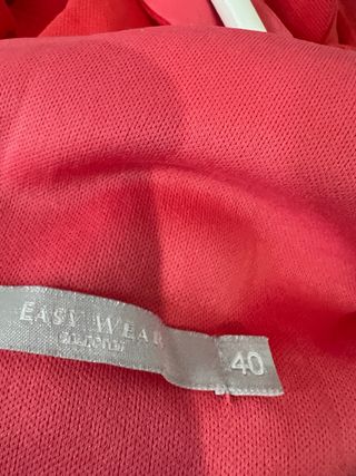 Vestido fiesta rojo con pedrería