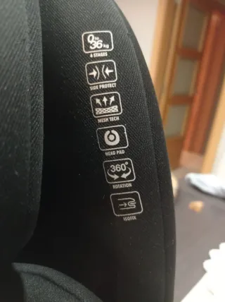 Silla coche Babyauto®️  0-36kg 360° con reductor