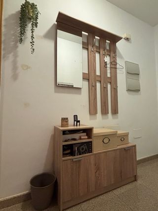 Mueble de entrada madera y metal