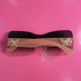 Gafas de sol Y2K brillantes mariposa