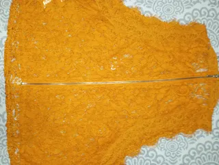 Top Zara encaje naranja S