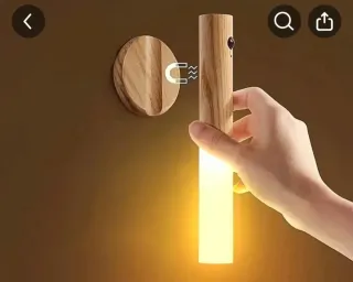 Luz de pared magnética madera
