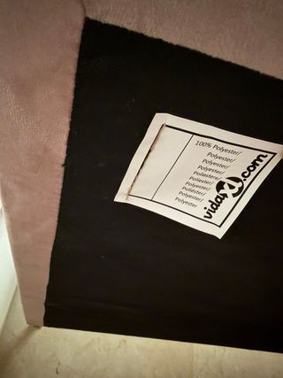 Estructura Cama Tela Rosa 90x200 con cabecero