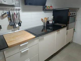 Cocina completa metal y madera