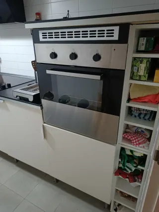 Cocina completa metal y madera