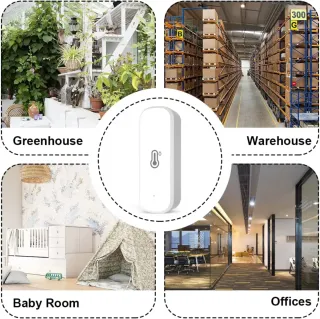 Sensor temperatura y humedad wifi 5 unidades.