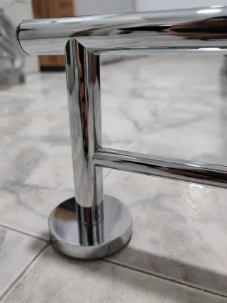 Sujetatoallas doble baño acero inoxidable