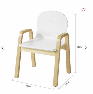 Silla infantil madera y pupitre madera blanco