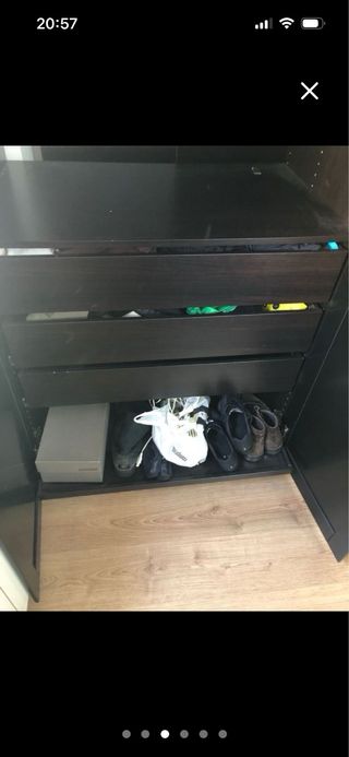 Armario Ikea Negro/Gris Madera