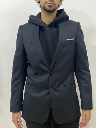 Chaqueta de traje Zara Rayas Negras