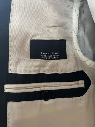 Chaqueta de traje Zara Rayas Negras
