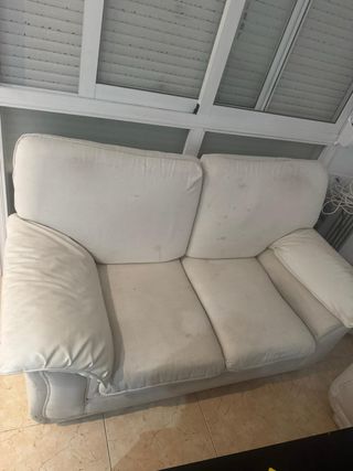 2 Sillones Blancos de Tela