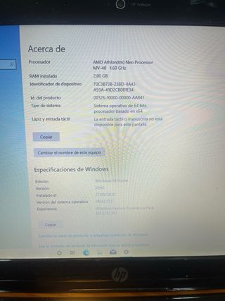 Portátil HP Pavilion dv2 Negro/Plata