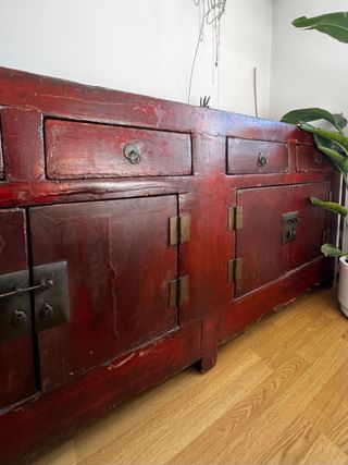 Aparador Oriental de madera maciza, 205cm