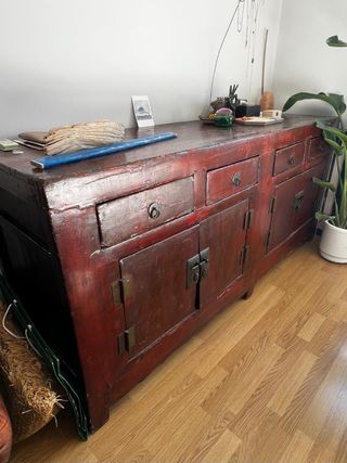 Aparador Oriental de madera maciza, 205cm