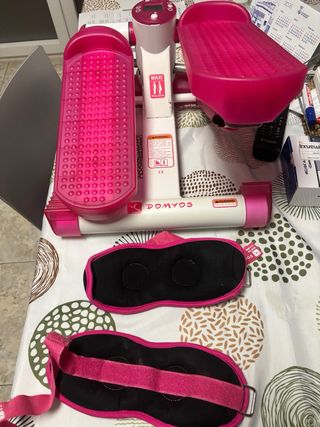 Stepper Domyos rosa poco uso.