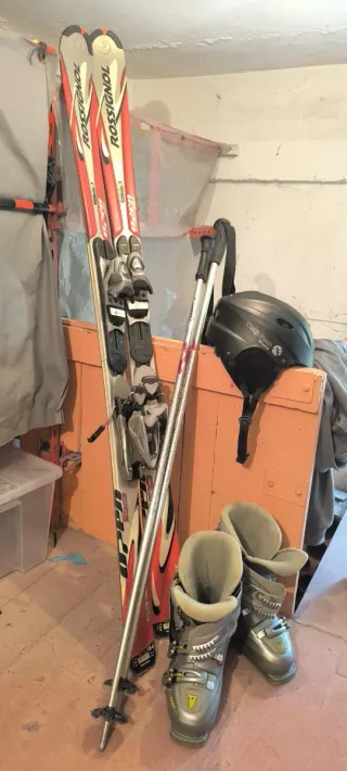 Esquís Rossignol con bastones 1'65 altura