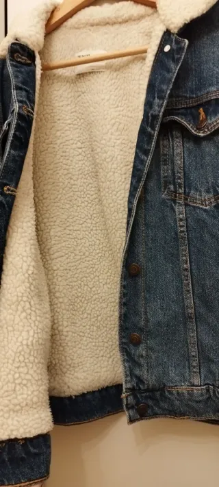 Chaqueta tejana forrada mujer