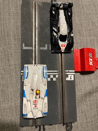 2 Coches Scalextric Audi TDI Le Mans