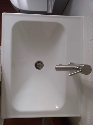 Mueble de baño con lavabo gris oscuro 60x47 cm