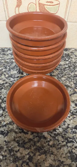 Juego de 5 cazuelas de barro