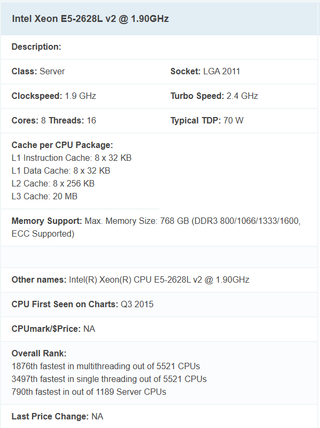 Procesador Intel XEON E5-2628L V2 socket LGA 2011