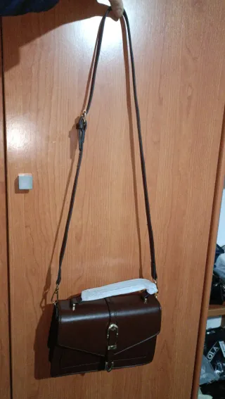 Bolso de mano mujer marrón