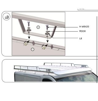 Baca escalera trafic / vivaro / primastar L1H1